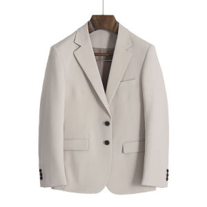 Elegant Mens Suiting Set Casual Slim Fit Stylish Business Casual High End Spring Autumn Two Button Single Breasted Polyester