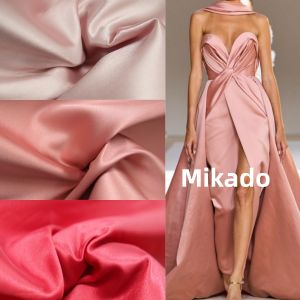 Twill satin Mikado fabric high-end wedding dress custom fashion fabric clothing DIY solid color thick satin