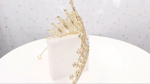 Elegant Crystal Princess Tiara Queen Crown Luxury Bridal Headwear Exquisite Hair Accessory for Wedding Birthday Cosplay