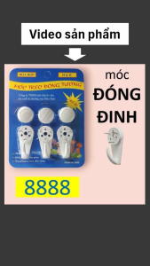 Móc treo đóng đinh HÒA HỢP 8888 Móc treo tường siêu chắc chịu lực tốt không cần khoan tiện lợi cho gia đình