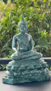 พระพุทธรูป ปางมารวิชัย ปางชนะมาร ปางมารสะดุ้ง รูปทรง สุโขทัย หน้าตัก 5 นิ้ว พร้อมฐาน ดอกบัว พระบูชา