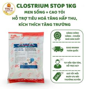 Thu Y Clostridium Stop 1KG Men Sống + Cao Tỏi Hỗ Trợ Tiêu Hóa Tăng Hấp Thu Kích Thích Tăng Trưởng