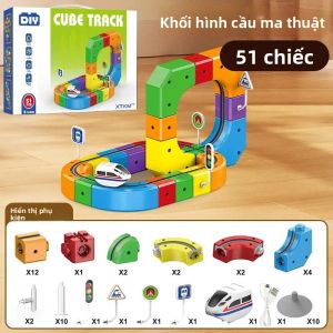 Bộ Đồ Chơi Lắp Ráp Xe Đua Đa Năng Cho Trẻ Em - Đồ Chơi STEM Tự Làm Với Biển Báo Giao Thông Dành Cho Bé Trai & Bé Gái Quà Tặng Trò Chơi Cảm Giác