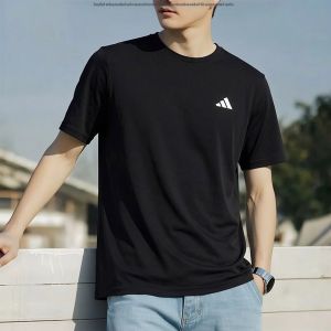adidas | Mens Breathable Loose Short-sleeve Black T-shirts