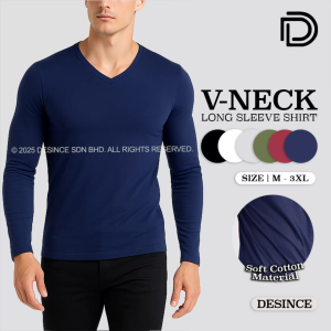 🇲🇾 DESINCE Man Long Sleeve Top T-shirt Men Tshirt Lelaki Lengan Panjang Long Sleeve Top Men Wear Casual MT 091