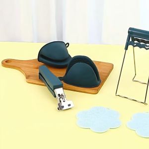 Stainless steel klip anti-melepuh tang baru stainless steel penjaga piring tang nampan piring piring mangkuk tang alat dapur tang anti-melepuh