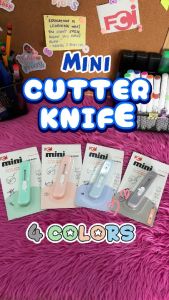 FCI Mini Cutter Knife Alloy Steel Utility Cutter Small Paper Cutter for Kraft Package Sealing Bag Cutting Stationery Supplies 1pc
