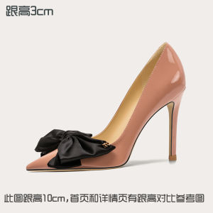 Lily Wei Early Autumn Small Size High Heels 313233 Stiletto Heel Plus Size Womens Shoes 41-43 Pointed-Toe Bowknot Flats