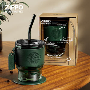 Zippo | Portable Glass Straw Sipping Tea & Coffee Cup
