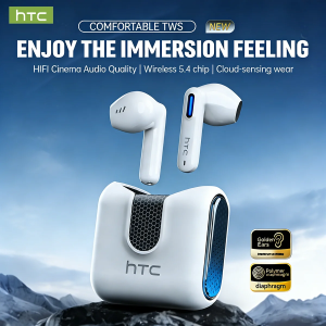 HTC NE49 Bluetooth Earphones V6.0 TWS Sports Wireless Headphones Ultra Low Latency Game Headset Earbuds Long Life
