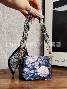 Original QiRui Jasmine Huawei Purax Phone Case Full Cover Womens Hinge Central Axis Protection Vintage Floral Handbag Strap