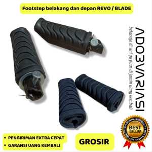 FOOTSTEP DEPAN DAN BELAKANG REVO/BLADE BAHAN KARET SINTETIS TEBAL ISI 2 PASANG