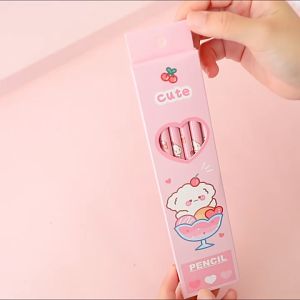 6 Pcs Pensil HB Lucu Imut Souvenir Kado Bear Rabbit Frog