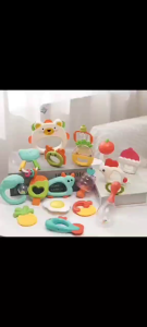 ของเล่นเด็กอ่อน เขย่ามือ ยางกัดได้ 8 ชิ้น