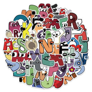 52Pcs Alphabet Lore Cartoon Graffiti Stickers: Decorate Suitcase books，Waterproof for Multiple Occasions Stickers Gifts