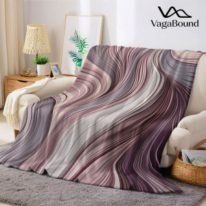 Mauve Gradient Wave Fluid Flannel Blanket Warm Soft Halloween Christmas Decorative Couch Warm Cozy All-Season Gift