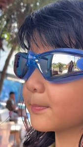 Kính Bơi Tráng Gương Chống Sương Mù Chống Tia Uv Có Nút Bịt Tai