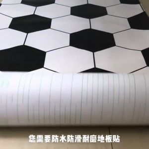 Wallpaper Stiker Lantai Dinding Kamar Mandi Tahan Air Menebal Wallpaper Perekat Diri PVC Dekorasi