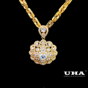 M1750 Mặt và dây chuyền nữ đính đá CZ sáng lấp lánh UHA