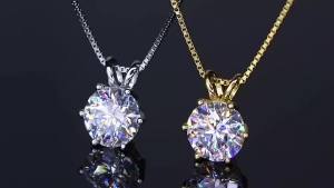 Bague Ringen 100% 925 Sterling Silver 1ct Moissanite Necklace For Women Diamond Pendant Engagement Wedding Party Gift Wholesale