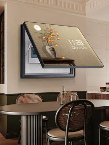 New Chinese Style Decorative Painting Digital Clock Concealed Switch Box for Restaurant Electric Meter Box Metal Framed Artwork