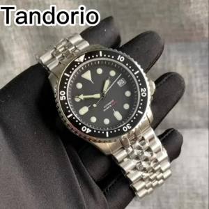 Đồng Hồ Cơ Tự Động Nam Tandorio Skx007 Style 41mm NH35 Thép Không Gỉ Màu Xanh Lá Cây Lume Date Sapphire Crystal 20Bar Chống Nước