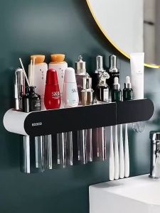 ECOCO เสริมหน้าใส่แปรงสีฟัน ให้กับห้องน้ํา แบบที่แขวนแปรงฟัน ที่ใส่แปรงฟัน