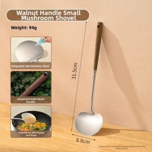 Walnut Wood 304 Stainless Steel Cooking Utensil Set