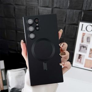 Luxury Matte Magnetic Case for Samsung S25 S24 S23 S22 Ultra S21 S20 Plus Capa for Samsung Note 20 Ultra Magsafe Phone Cover