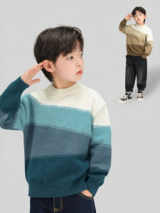 ZOSEE | Zuo Xi Boys Sweater - Thickened Childrens Inner Layer Knitwear for Fall/Winter 2025 New Arrival - Boys Knitwear for Older Children