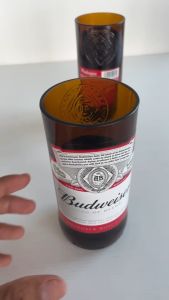 แก้วตัดจากขวด Budweiser แก้วสวยๆ DIY