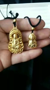 Mặt Dây Chuyền Vàng Phật Bà Quan Thế Âm Bồ Tát Hộ Thân An Lành May Mắn DCPHATBAQUANAM5