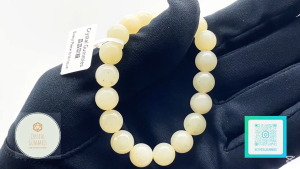 SG LOCAL - Certified Dot Ink Yellow Hetian Jade Bracelet 和田玉点墨黄口手串