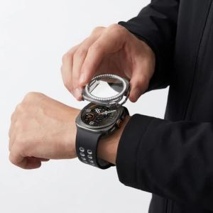 Vỏ Bảo Vệ PC Rỗng Cho Samsung Galaxy Watch Ultra2 47mm Vỏ Bảo Vệ Kim Cương Cứng Vỏ Bảo Vệ Tương Thích Với Galaxy Watch Ultra2
