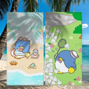 Sanrio | Cute T-Tuxedosam Towel Beach Shower Bath Travel Lightweight Skin Friendly for Pool Camping Cruise Summer