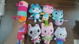 New Gabbys doll house Plush Toy Mercat Cartoon Stuffed Animals Smiling Cat Car Cat Hug Gaby Girl Birthday Gift