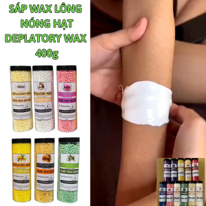Sáp Wax Lông Nóng Hạt DEPLATORY WAX 400g Chính hãng Tẩy tế bào chết cho da