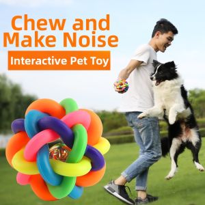 Bell Sound Teeth Cleaning Elastic Training Toy Ball for Dogs
