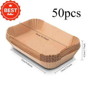 Air Fryer Cooking Baking Paper for Ninja Dual XL Foodi Disposable Paper Liner Mold Grill Cooking Accessories Size 22x14