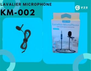 V2S KM002 3.5mm Portable External Microphone Mic Hands-free Mini Wired Clip-on Lapel Lavalier For PC