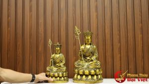 Tượng Địa Tạng Vương Bồ Tát Bằng Đồng Nguyên Chất
