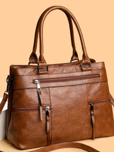 Large Capacity Fashionable Womens Tote Bag 2025 New Simple Stylish Mid-Aged And Elderly Crossbody Shoulder Bag Casual Scene