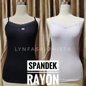 LYNFASHIONISTA-TANKTOP WANITA MOTIF RENDA KAOS SPANDEK ADEM TEBAL