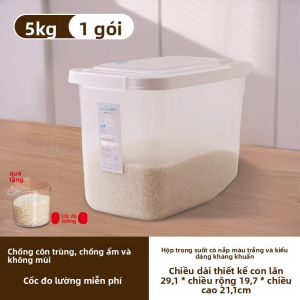 CHAHUA | Thùng Lưu Trữ Gạo Chống Côn Trùng Chống Ẩm Có Nắp Đậy