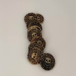 50pcs Faux Bronze Roman Pirate Coins Plastic Prank Props for Party Decorations And Carnival Fun