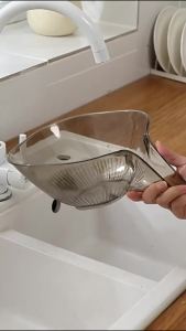 ZEO Multifunctional Drain Basket Kitchen Vegetable Basin Creative Fruit Plate for Washing Vegetable