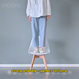 AIODIY Modern Dining Chair with Soft Cushion Solid Wood Legs Minimalist Home Living Room Kitchen Office Furniture Comfortable Sturdy Plastic Chair