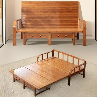 FENGHONGTAO | Giường Sofa Gấp Đa Năng Gỗ Trúc