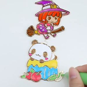 DIY Lukisan Gel Kristal Tanpa Bakar Set Mewarna Tangan Gadis Mainan Prasekolah Kreatif Dengan Manik Dan Warna Kids Painting DIY No Bake Crystal Glue Painting Girl Hand Painting Beaded Jewelry Toys画画diy免烤水晶胶画颜料女孩手工填色画串珠饰品幼儿园玩具 E213