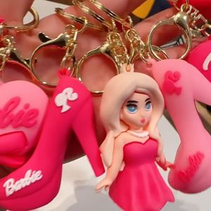 Set Gantungan Kunci Mobil Motor KeyChain Liontin Tas Hadiah Pasangan Motif Barbie